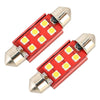 2 PCS 39mm DC12V / 2.2W / 6000K / 130LM 6LEDs SMD-3030 Car Reading Lamp (White Light)
