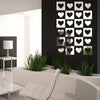 6pcs /Set Acrylic Heart Combination Mirror Stereo Wall Stickers Home Decoration Soft Mirror(Silver)