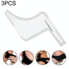 3 PCS Double-sided Beard Comb Molding Template Tool Beard Shaping Styling Tool With Inbuilt Comb(Transparent)