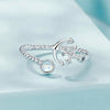 S925 Sterling Silver Anchor Open Adjustable Ring(SCR1044-E)
