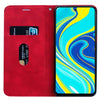 For Xiaomi Redmi Note 9S Frosted Business Magnetic Horizontal Flip PU Leather Case with Holder & Card Slot & Lanyard(Red)
