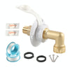 Brass Water Inlet Check Valve For Yacht RV With Adapter(White)