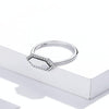 S925 Sterling Silver Shining Geometry Women Ring, Size:6