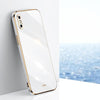 For iPhone XS Max XINLI Straight 6D Plating Gold Edge TPU Shockproof Case(White)