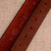 105cm Sunflower Pattern Needle Buckle Women Belt Retro Waist Band Leather Belt(Brown)