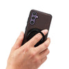 For Samsung Galaxy S24 5G Denior A14 Skin Feel Rotating Holder MagSafe Phone Case(Brown)