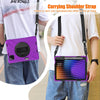 For Xiaomi Pad 7 / 7 Pro Rotatable Holder Silicone Hybrid PC Tablet Case with Shoulder Strap(Purple)