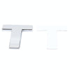 Car Vehicle Badge Emblem 3D English Letter T Self-adhesive Sticker Decal, Size: 4.5*4.5*0.5cm