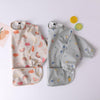 Long Sleeved Baby Bib Waterproof Washable Easy Clean Smock With Pocket, Size: M(Pear Orange)