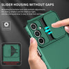 For Samsung Galaxy A36 Stereoscopic Holder Sliding Camshield Phone Case(Green)