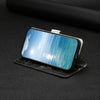 For Samsung Galaxy S25 Ultra 5G Colored Drawing Marble Pattern Leather Phone Case(Black Gold Marble)