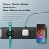 H34 15W 3 in 1 MagSafe Magnetic Folding Wireless Charger(White)