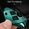 For Mercedes-Benz C-Class 3-button B Version Car TPU Key Protective Cover Key Case with Key Ring (Red)