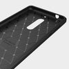 For Nokia 5 Brushed Carbon Fiber Texture Shockproof TPU Protective Cover Case (Black)