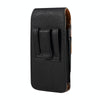 For 6.7-6.9 inch Mobile Phone Cowhide Texture Oxford Cloth Waist Bag(Black)
