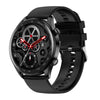 AK32 1.36 inch IPS Touch Screen Smart Watch, Support Bluetooth Calling/Blood Oxygen Monitoring,Style: Silicone Watch Band(Black)