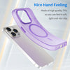 For iPhone 14 Pro Max MagSafe Frosted Translucent TPU + PC Full Coverage Phone Case(Dark Purple)