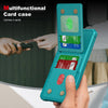 For Samsung Galaxy S25+ 5G Vertical Flip Card Bag Holder Leather Phone Case(Cyan Green)