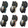 For Garmin Forerunner 265S PC + Tempered Glass Film Integrated Watch Protective Case(Transparent White)