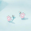 SCE1516-A Sterling Silver S925 Cute Cat Claw Platinum Plated Stud Earrings