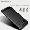 For Google Pixel 6a Brushed Carbon Fiber Texture Shockproof TPU Phone Case(Black)