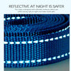 Reflective Adjustable Dog Lead – Blue – Soft Handle – Nylon