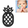 5 PCS Pineapple Silicone Teether Babies Teething Pendant Nursing Soft Silicone Safe Toys for Soothe Teething Baby(Black)