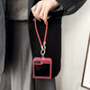 For Samsung Galaxy Z Flip5 Crocodile Texture TPU Phone Case With Strap(Red)