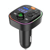 Q6 Car Bluetooth FM Transmitter Dual USB 3.1A Quick Charge Ambient Light