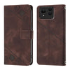 For Asus Zenfone 11 Ultra Skin Feel Embossed Leather Phone Case(Brown)