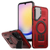 For Samsung Galaxy A25 5G Shield Frame Holder MagSafe Phone Case(Red)