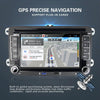 For Volkswagen Q3300KT 7-inch 1+16G Car Multimedia Player Navigation Bluetooth Reversing Integrated Machine Android 10.0, Style:Standard+12Lights Camera