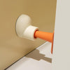 Round Toe Shoe Door Suction Home Silicone Anti-collision Door Blocker(Orange Red+Light Pink)