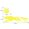 2 PCS/Set D-218 Wolf Totem Pattern Car Modified Decorative Sticker(Yellow)