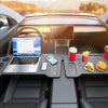For Tesla Model Y/3 SUITU Car Center Folding Small Table Board Camping Dining Plate(Black Brown)