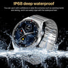 1.3 inch Leather Band IP68 Waterproof Smart Watch Support Bluetooth Call(Brown)