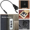 3.5mmTRS Stereo Thread Fixed Embedded Ground Plug Panel Audio Cable, Length: 0.3m(Female to Female)
