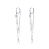 S925 Sterling Silver Star Moon Tassel Women Earrings