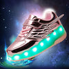 CD03 LED Double Wheel Wing Roller Skating Shoes, Size : 37(Gold)