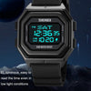 SKMEI 1875 Men Outdoor Electronic Watch Timing Multi-Functional Watch, Style: Silicone Band White Machine