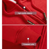 Zipper Cardigan Hooded Sweater Autumn Winter Fleece Coat Couple Sweatshirt, Size: XL(Red)