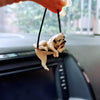 Small Bulldog Cute Dog Car Rearview Mirror Pendant(White)