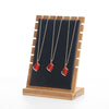Bamboo Wood Detachable Jewelry Storage Display Stand(Black)