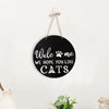 Easter Hanging Door Decoration Indoor Wooden Egg Hanging Sign, Style: Hope You Like Cats