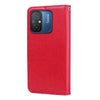For Xiaomi Redmi 12C/11A 4G Global/Poco C55 Rose Embossed Flip PU Leather Phone Case(Red)