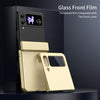 For Samsung Galaxy Z Flip4 Integrated AG Frosted Vacuum Plating Phone Case(Gold)