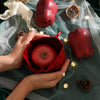 Christmas Gift Bag Christmas Eve Velvet Candy Bundle Bag, Color: Wine Red Style 2