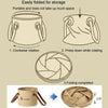 Outdoor Folding Bucket Travel Camping Portable Large Capacity Water Storage Bucket, Capacity: 10L Beige