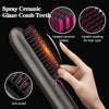 Wireless Hair Straightening Comb USB Charging Curling Iron(Black)