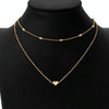 Jewelry Vintage Simple Copper Heart Multi - Layer Clavicle Necklace Wholesale Necklace(gold)